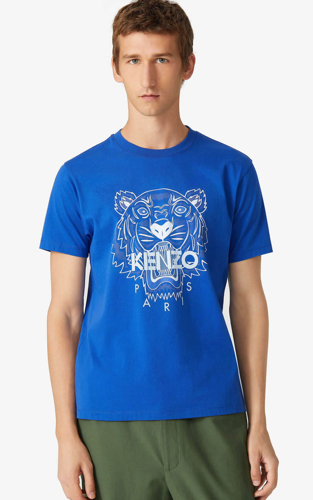 T Shirt Kenzo Tiger Homme Bleu Royal Bleu | LETG-13258